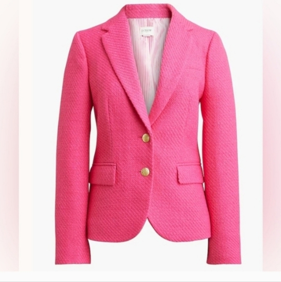 J. Crew Factory Jackets & Blazers - J. Crew Factory Schoolboy Tweed Blazer In Sweet Fuchsia